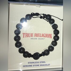 NWT True Religion Stone and Steel Bracelet